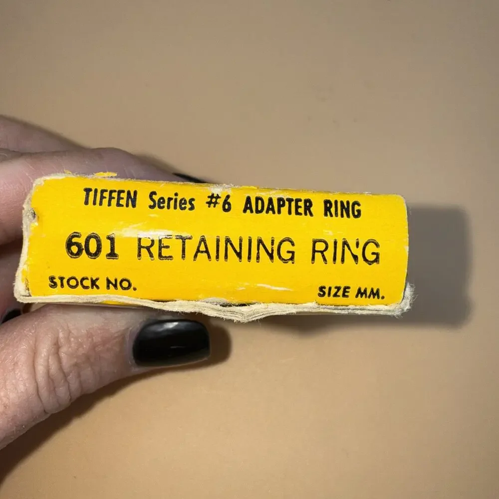 Vtg Tiffen Series 6 “601” Retaining Ring 49m Lens Camera Photography Accessory